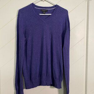 Banana Republic Mens V neck sweater size medium LINEN SILK fabric combination